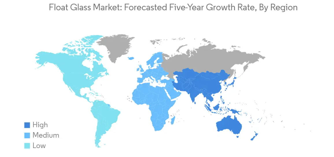 Market Analysis of Float Glass Market: Forecasted Growth Rate by Region